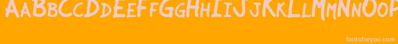 JcaguirrepLibre-fontti – vaaleanpunaiset fontit oranssilla taustalla