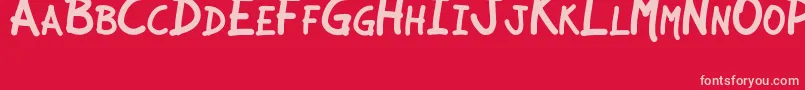 JcaguirrepLibre Font – Pink Fonts on Red Background