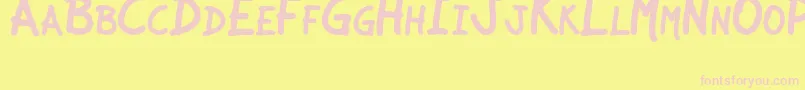 JcaguirrepLibre Font – Pink Fonts on Yellow Background