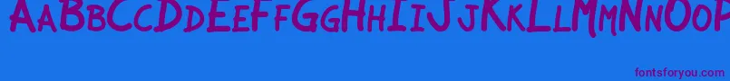 JcaguirrepLibre Font – Purple Fonts on Blue Background