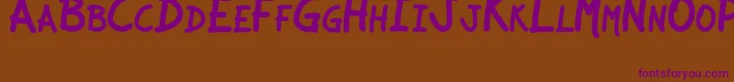 JcaguirrepLibre Font – Purple Fonts on Brown Background