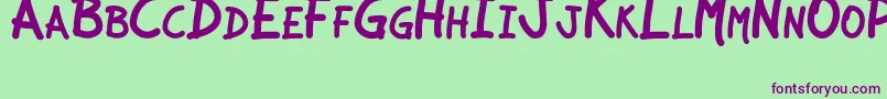 JcaguirrepLibre Font – Purple Fonts on Green Background