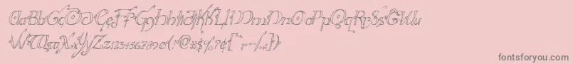 Hollyjinglecondital Font – Gray Fonts on Pink Background