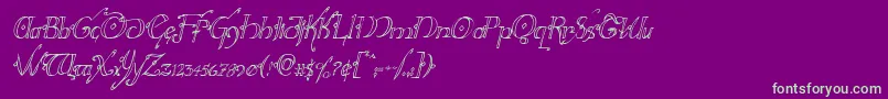 Hollyjinglecondital Font – Green Fonts on Purple Background