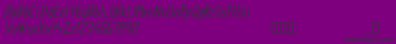 CfschoolhandwritingRegular Font – Black Fonts on Purple Background