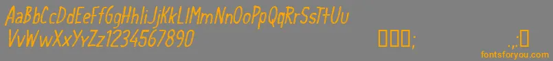 CfschoolhandwritingRegular Font – Orange Fonts on Gray Background