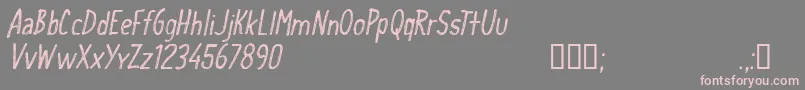 CfschoolhandwritingRegular Font – Pink Fonts on Gray Background