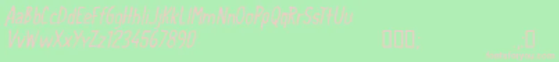 CfschoolhandwritingRegular Font – Pink Fonts on Green Background