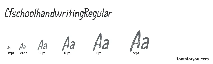 CfschoolhandwritingRegular Font Sizes