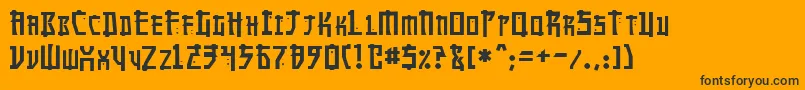 MangaNormal Font – Black Fonts on Orange Background