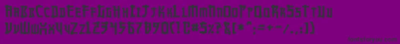 フォントMangaNormal – 紫の背景に黒い文字