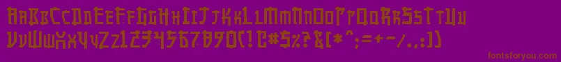 fuente MangaNormal – Fuentes Marrones Sobre Fondo Morado