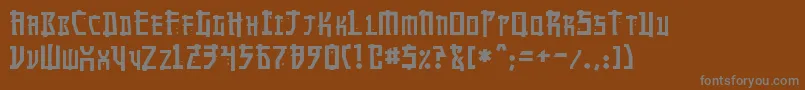 Czcionka MangaNormal – szare czcionki na brązowym tle