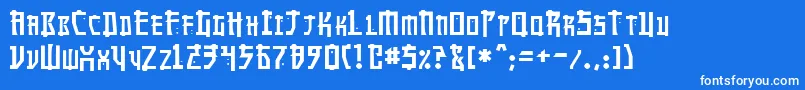 フォントMangaNormal – 青い背景に白い文字