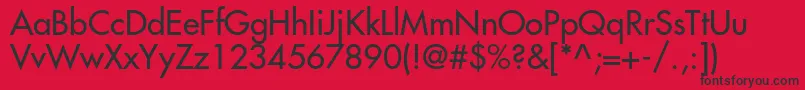FuturastdMedium Font – Black Fonts on Red Background