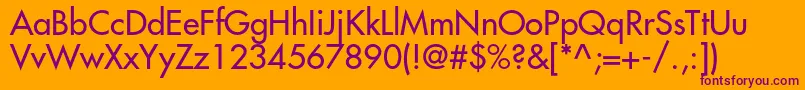 FuturastdMedium Font – Purple Fonts on Orange Background