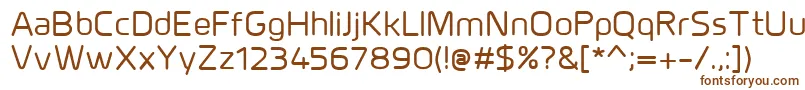 Czcionka MillarMedium – brązowe czcionki na białym tle