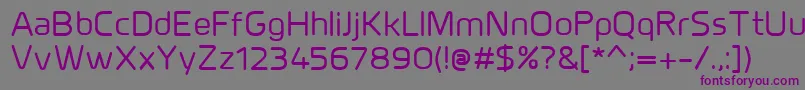 Czcionka MillarMedium – fioletowe czcionki na szarym tle