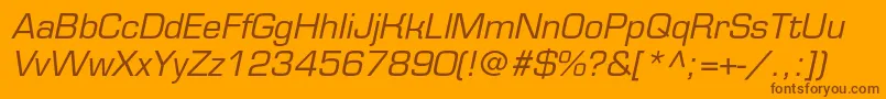 EurofontcItalic Font – Brown Fonts on Orange Background