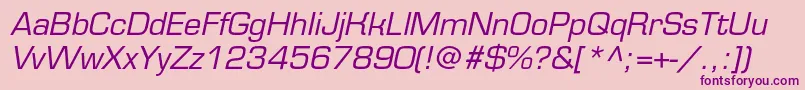 EurofontcItalic Font – Purple Fonts on Pink Background