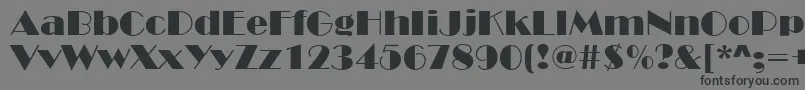 Шрифт BroadStreetNormal – чёрные шрифты на сером фоне
