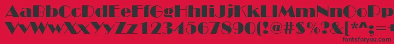 BroadStreetNormal Font – Black Fonts on Red Background