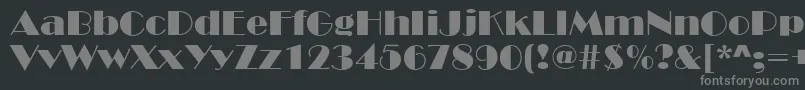 BroadStreetNormal Font – Gray Fonts on Black Background