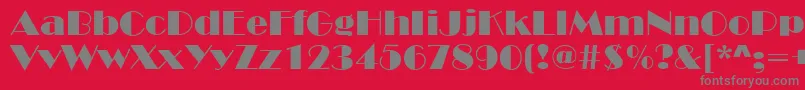 フォントBroadStreetNormal – 赤い背景に灰色の文字