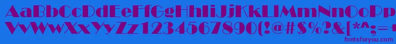 BroadStreetNormal Font – Purple Fonts on Blue Background