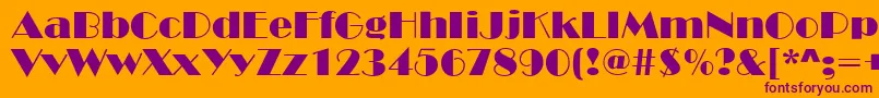 BroadStreetNormal Font – Purple Fonts on Orange Background