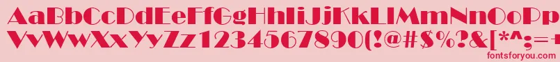 BroadStreetNormal Font – Red Fonts on Pink Background