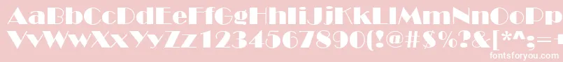 フォントBroadStreetNormal – ピンクの背景に白い文字