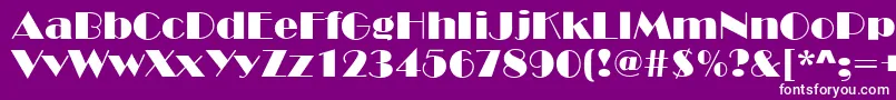 BroadStreetNormal Font – White Fonts on Purple Background