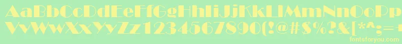 BroadStreetNormal Font – Yellow Fonts on Green Background