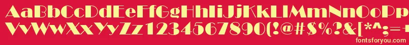 BroadStreetNormal Font – Yellow Fonts on Red Background