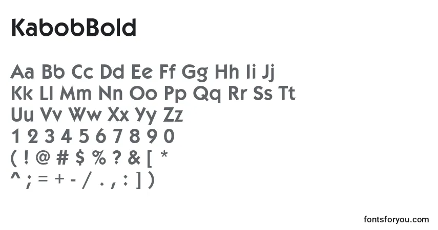 Fuente KabobBold - alfabeto, números, caracteres especiales