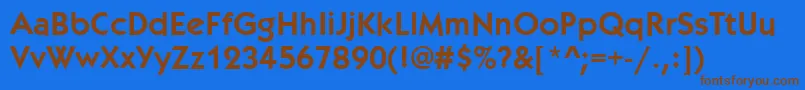 KabobBold Font – Brown Fonts on Blue Background