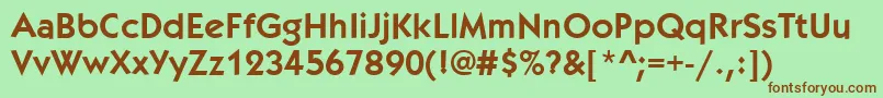 KabobBold Font – Brown Fonts on Green Background