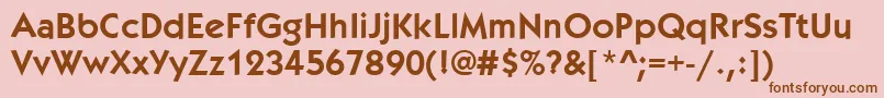 KabobBold Font – Brown Fonts on Pink Background