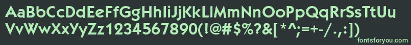 KabobBold Font – Green Fonts on Black Background