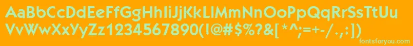 KabobBold Font – Green Fonts on Orange Background