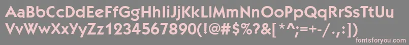 フォントKabobBold – 灰色の背景にピンクのフォント