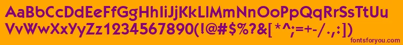 KabobBold Font – Purple Fonts on Orange Background