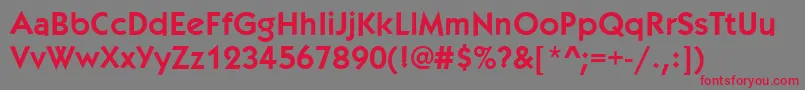 フォントKabobBold – 赤い文字の灰色の背景