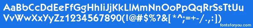KabobBold Font – White Fonts on Blue Background