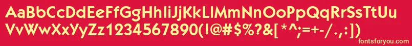 KabobBold Font – Yellow Fonts on Red Background