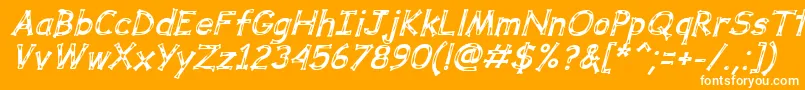 DalmataDreamBoldItalic Font – White Fonts on Orange Background