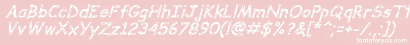 DalmataDreamBoldItalic Font – White Fonts on Pink Background