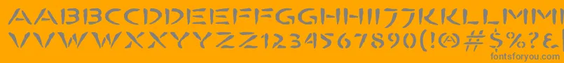 Bombora Font – Gray Fonts on Orange Background