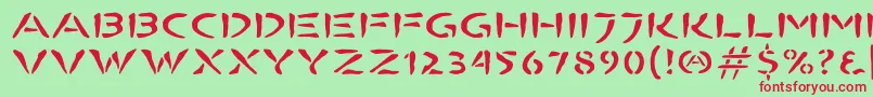 Bombora Font – Red Fonts on Green Background